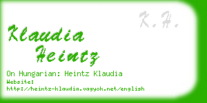 klaudia heintz business card